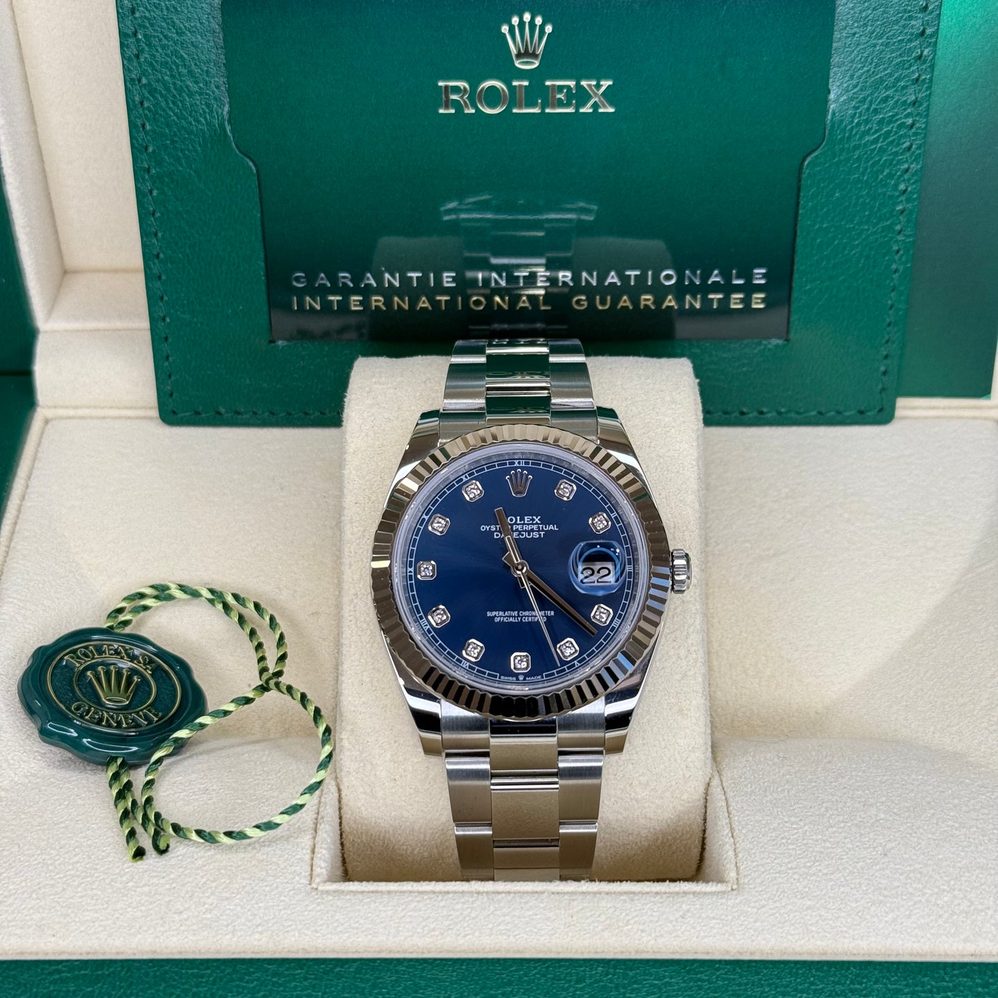 Blue Diamond Dial Date Just 41