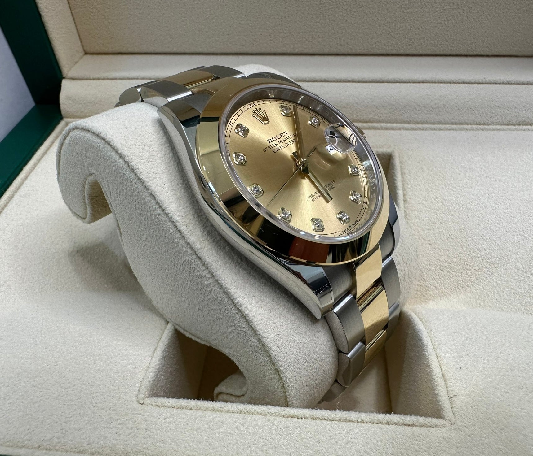 Rolex datejust 41 champagne cheap diamond