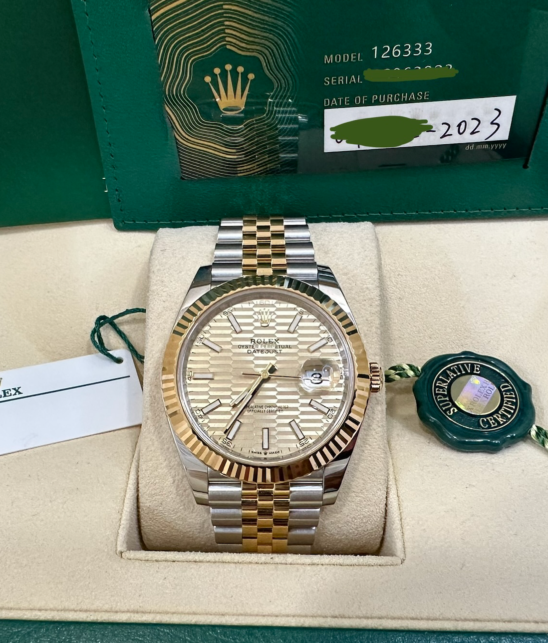 Rolex Datejust Two Tone Motif Dial