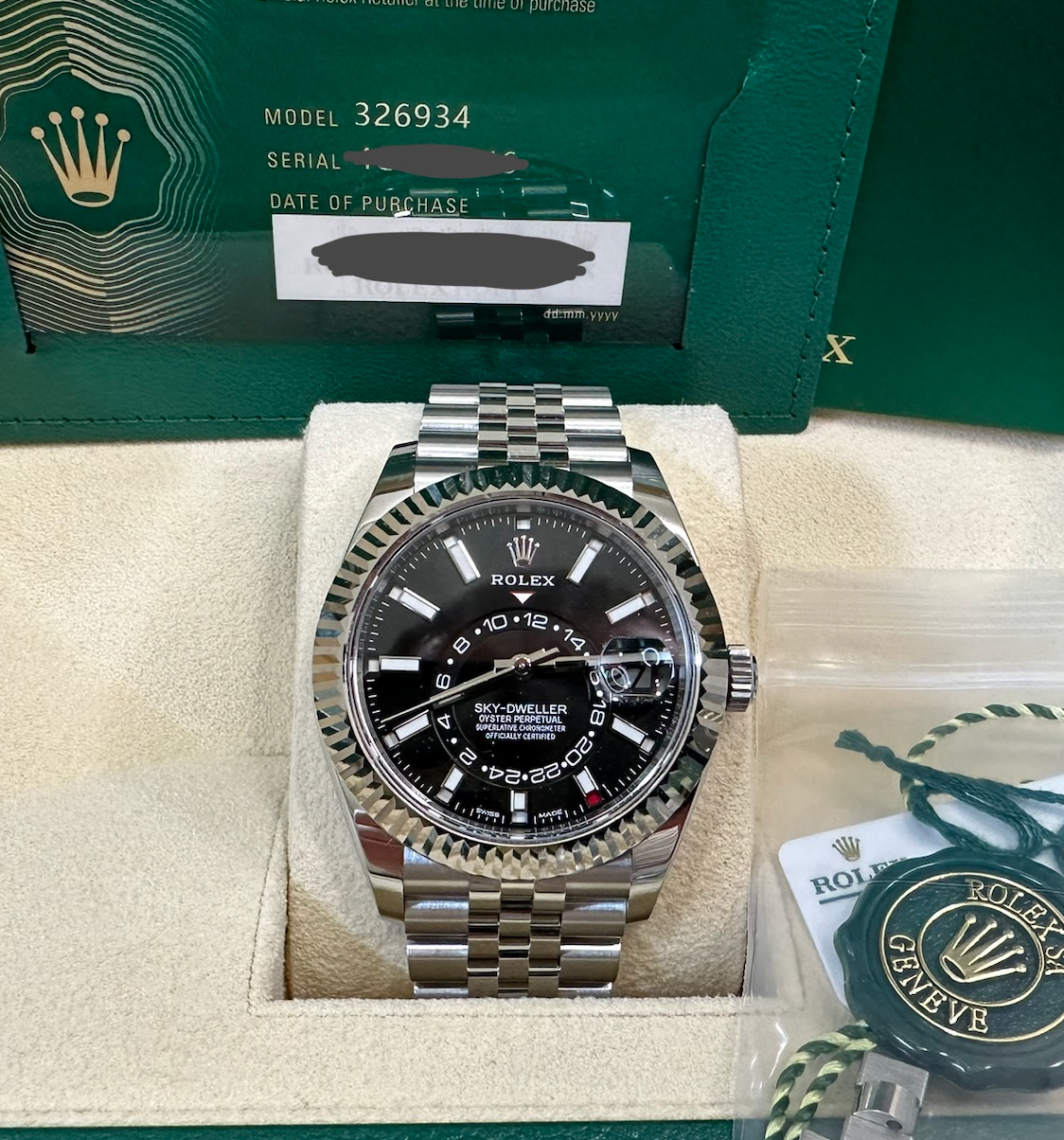 Rolex Sky Dweller Black Dial Jubilee